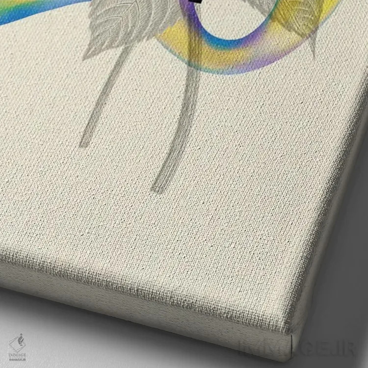 تابلو مدرن وقتی تردیدی داری، با رقص از آن عبور کن اثر مامبو آرت استودیو - نمای نزدیک بافت بوم