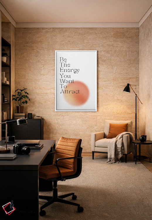 تابلو مدرن همان انرژی باش که می خواهی جذب کنی اثر مامبو آرت استودیو - D6W