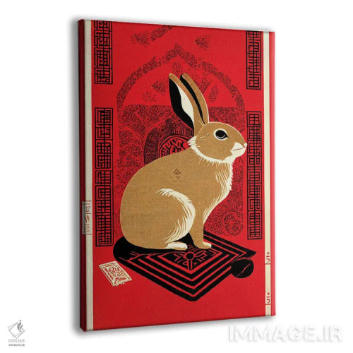 تابلو دکوراتیو سال نو قمری چینی قرمز ۲ اثر مامبو آرت استودیو - نمای پرسپکتیو محصول