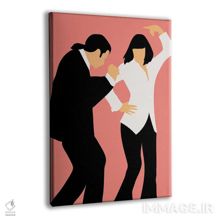 تابلو مینیمال پکیج رقص پالپ فیکشن ۱ اثر مامبو آرت استودیو - نمای پرسپکتیو محصول