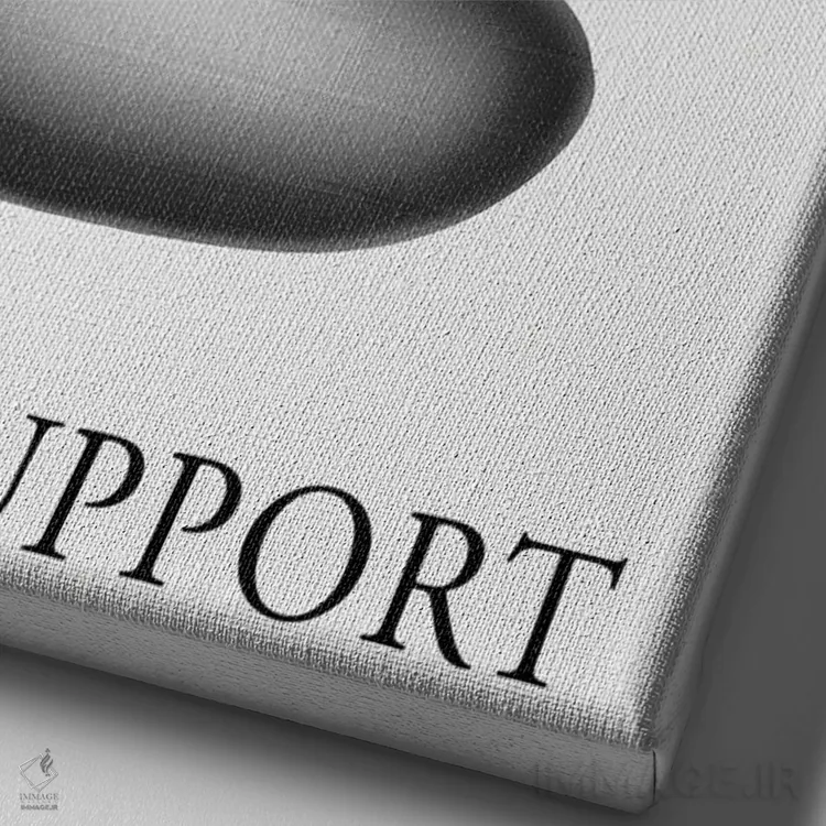 تابلو انتزاعی اعداد فرشته؛ حمایت ۳۳۳ اثر مامبو آرت استودیو - نمای نزدیک بافت بوم