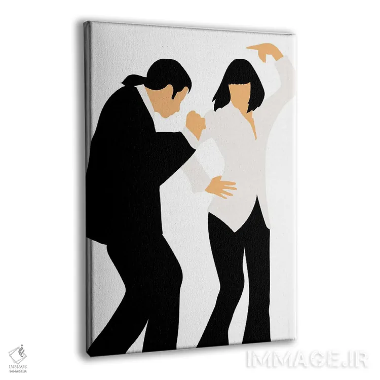 تابلو مینیمال پکیج رقص پالپ فیکشن ۱ اثر مامبو آرت استودیو - نمای پرسپکتیو محصول