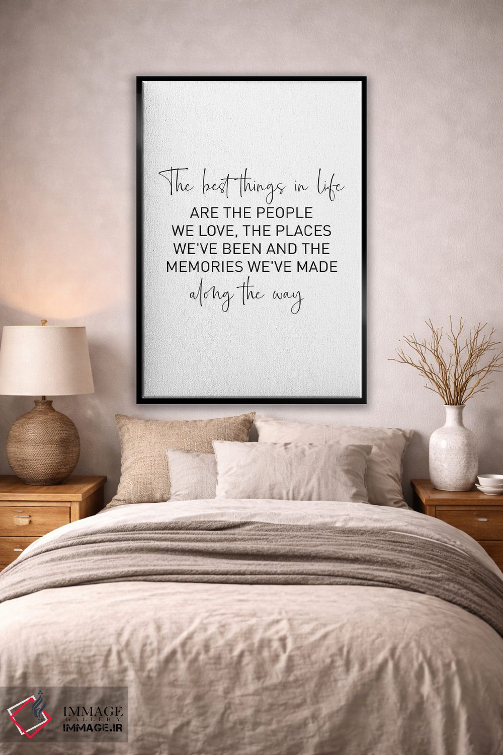 تابلو دکوراتیو نقل قول "بهترین چیزهای زندگی" اثر مامبو آرت استودیو - D2B