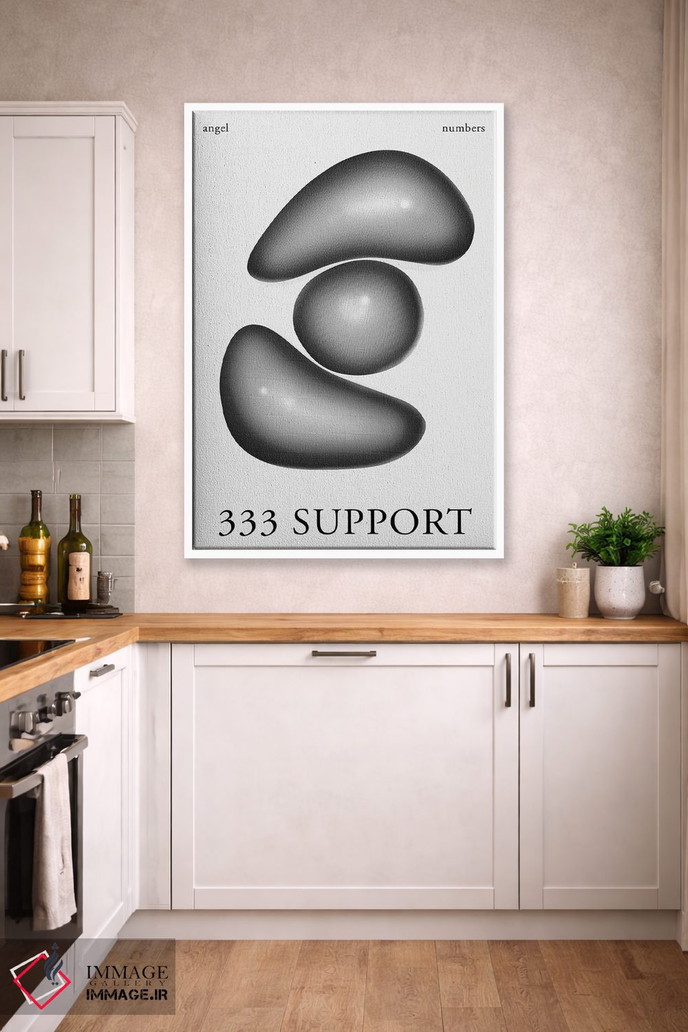 تابلو انتزاعی اعداد فرشته؛ حمایت ۳۳۳ اثر مامبو آرت استودیو - D3W