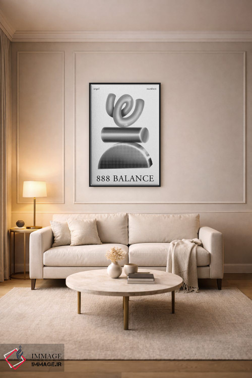 تابلو انتزاعی اعداد فرشته؛ تعادل ۸۸۸ اثر مامبو آرت استودیو - D4B