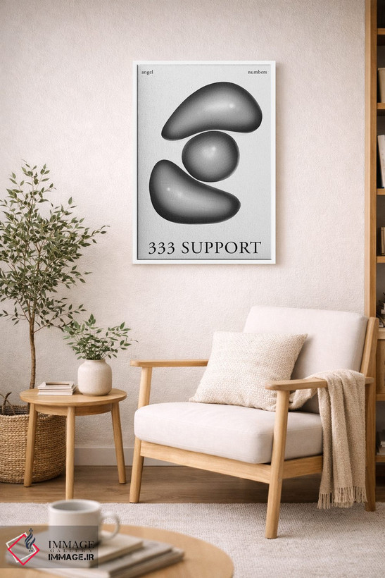 تابلو انتزاعی اعداد فرشته؛ حمایت ۳۳۳ اثر مامبو آرت استودیو - D5W