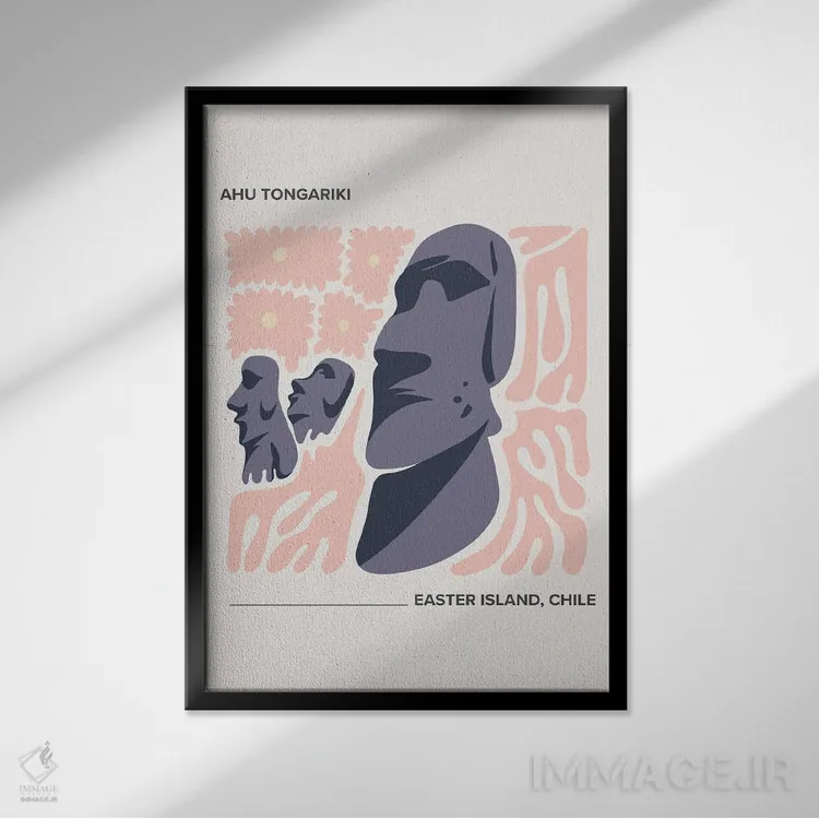 تابلو دکوراتیو آهو تونگاریکی اثر مامبو آرت استودیو - نمای قابدار مشکی