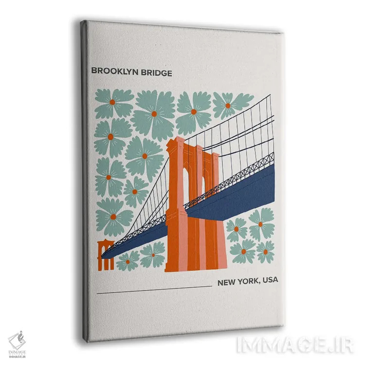 تابلو دکوراتیو پل بروکلین اثر مامبو آرت استودیو - نمای پرسپکتیو محصول