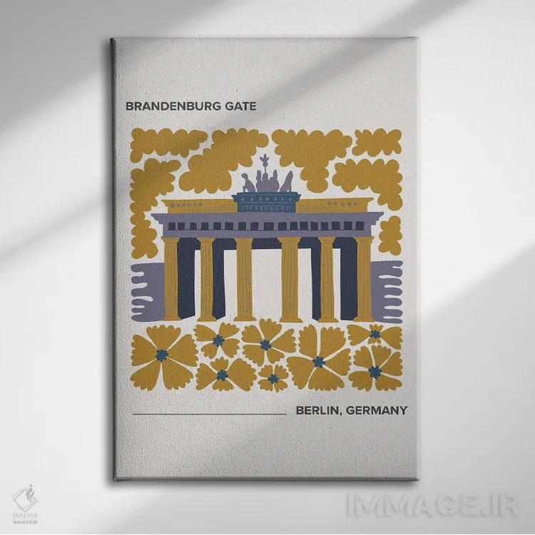 تابلو دکوراتیو دروازه براندنبورگ اثر مامبو آرت استودیو - نمای روبهرو روی دیوار