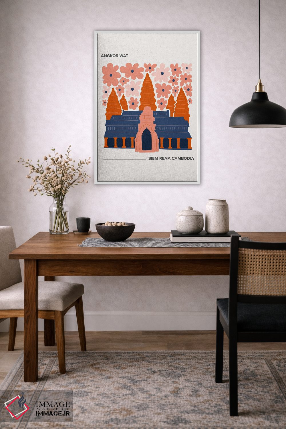 تابلو دکوراتیو آنگکور وات اثر مامبو آرت استودیو - D4W