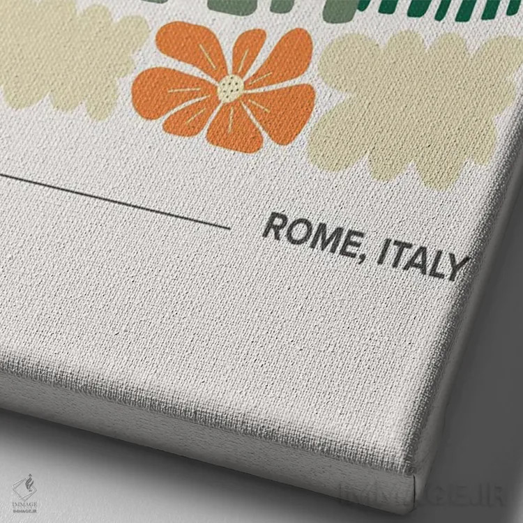 تابلو دکوراتیو کلوسئوم اثر مامبو آرت استودیو - نمای نزدیک بافت بوم