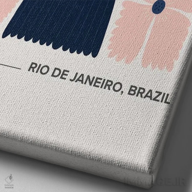 تابلو دکوراتیو تندیس مسیح نجات دهنده اثر مامبو آرت استودیو - نمای نزدیک بافت بوم