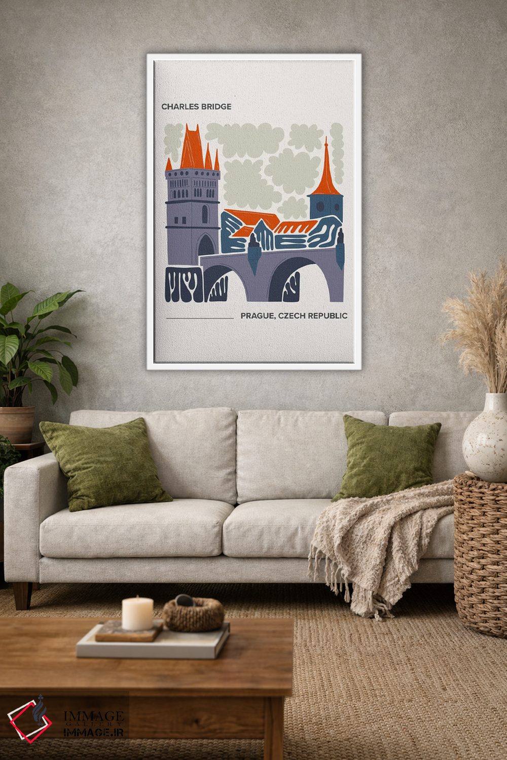 تابلو دکوراتیو پل چارلز اثر مامبو آرت استودیو - D1W