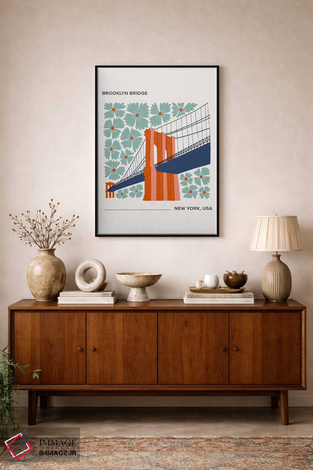 تابلو دکوراتیو پل بروکلین اثر مامبو آرت استودیو - D2B