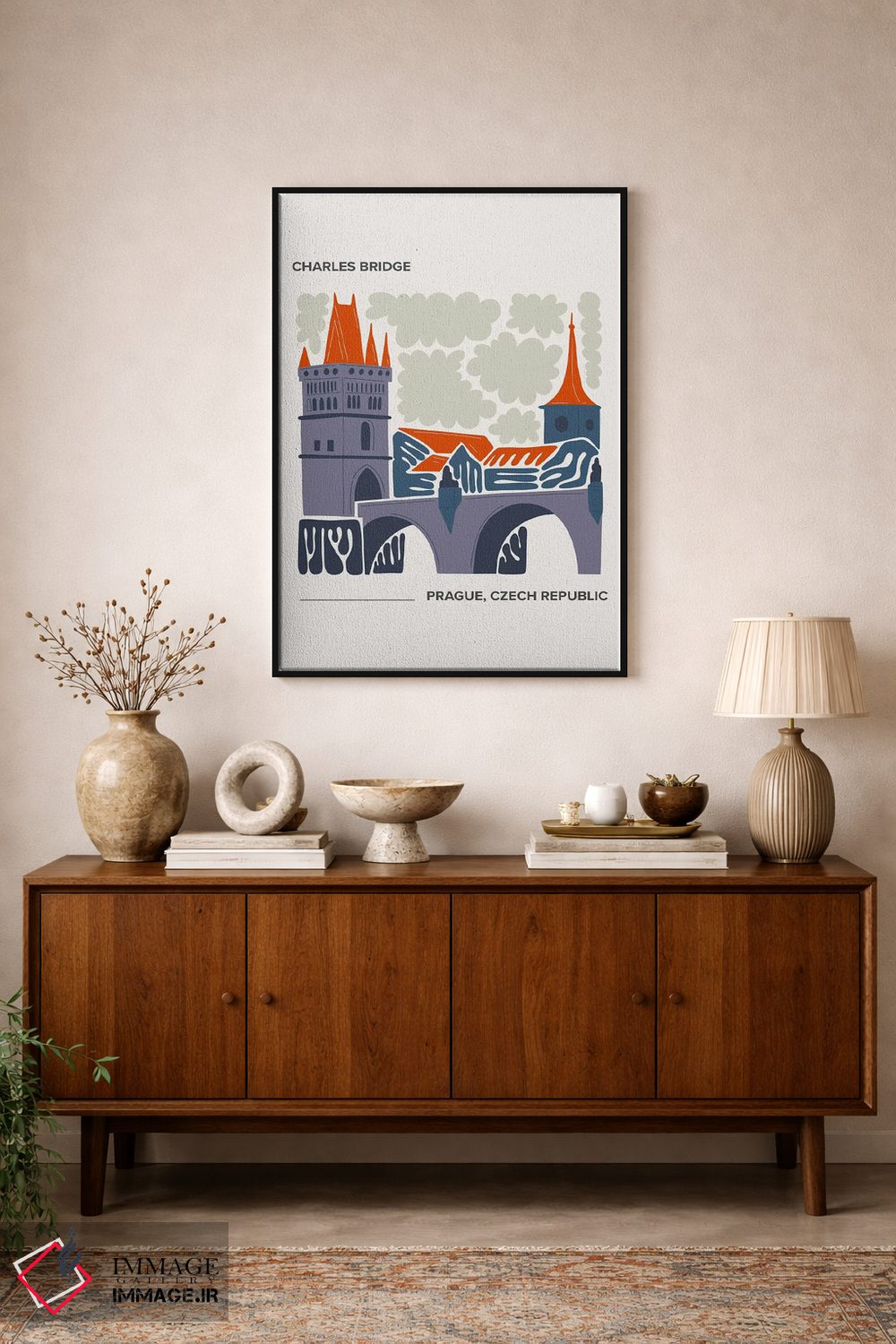 تابلو دکوراتیو پل چارلز اثر مامبو آرت استودیو - D2B