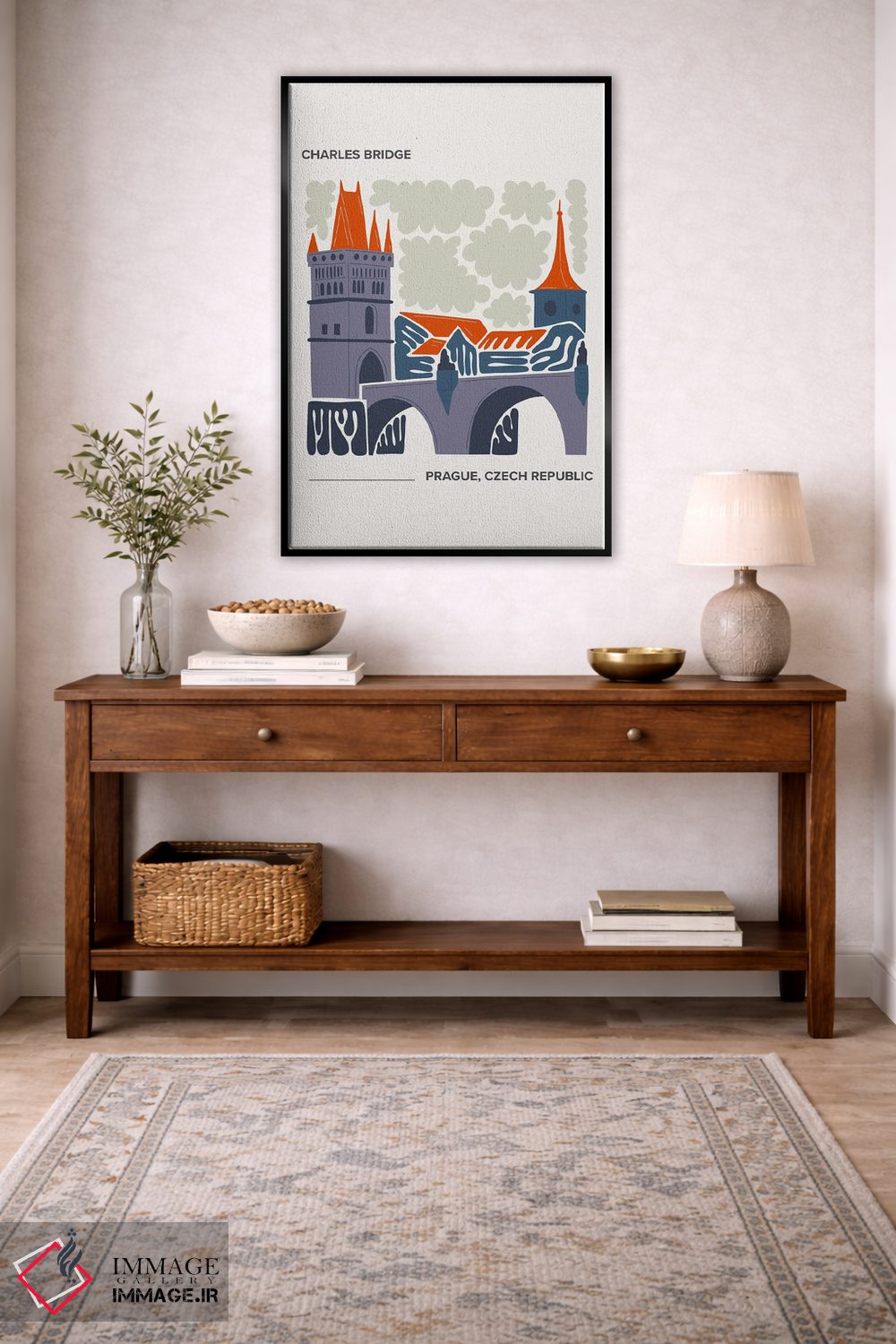 تابلو دکوراتیو پل چارلز اثر مامبو آرت استودیو - D5B