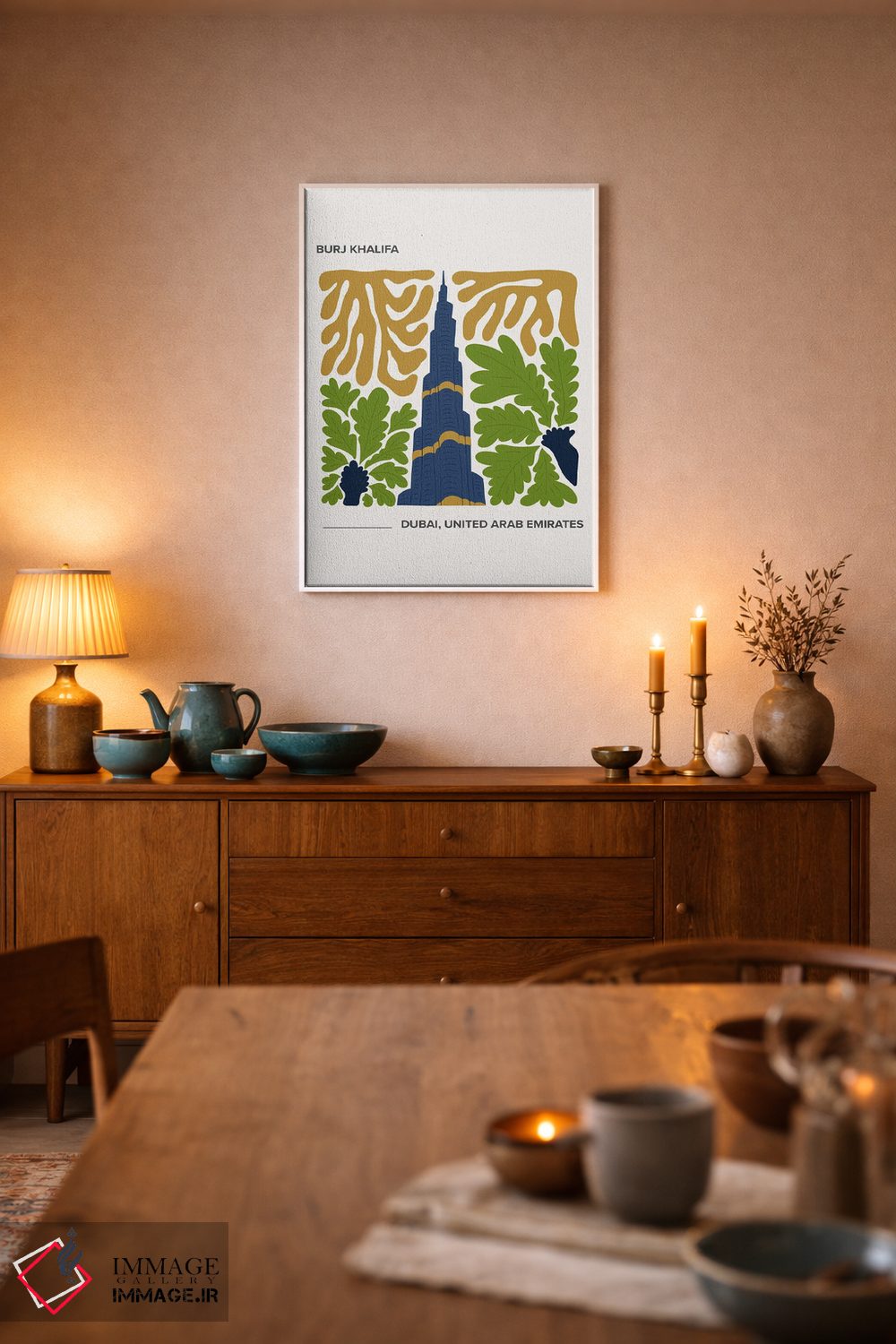 تابلو دکوراتیو برج خلیفه اثر مامبو آرت استودیو - D6W