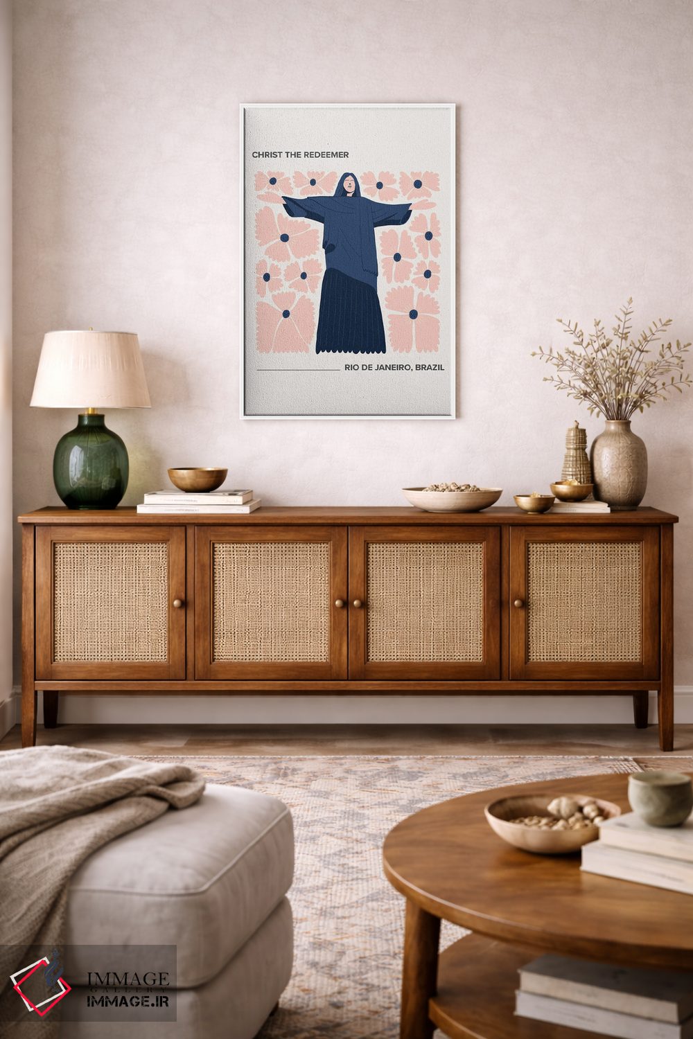 تابلو دکوراتیو تندیس مسیح نجات دهنده اثر مامبو آرت استودیو - D3W