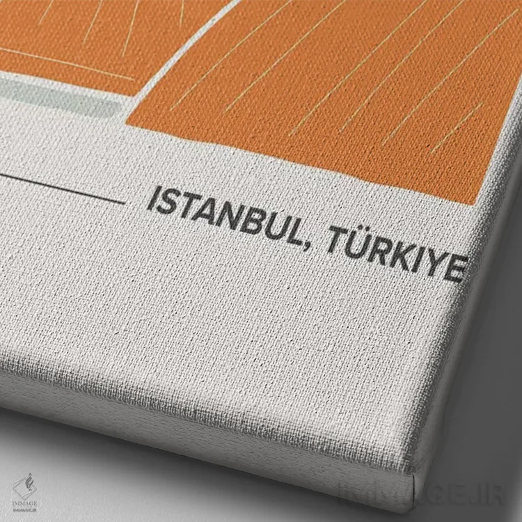 تابلو دکوراتیو مسجد ایاصوفیه اثر مامبو آرت استودیو - نمای نزدیک بافت بوم