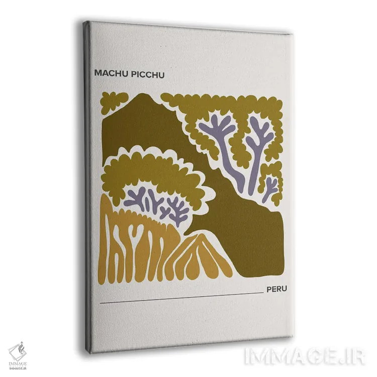 تابلو دکوراتیو پوستر سفر به ماچو پیچو با رنگ های گرم اثر مامبو آرت استودیو - نمای پرسپکتیو محصول