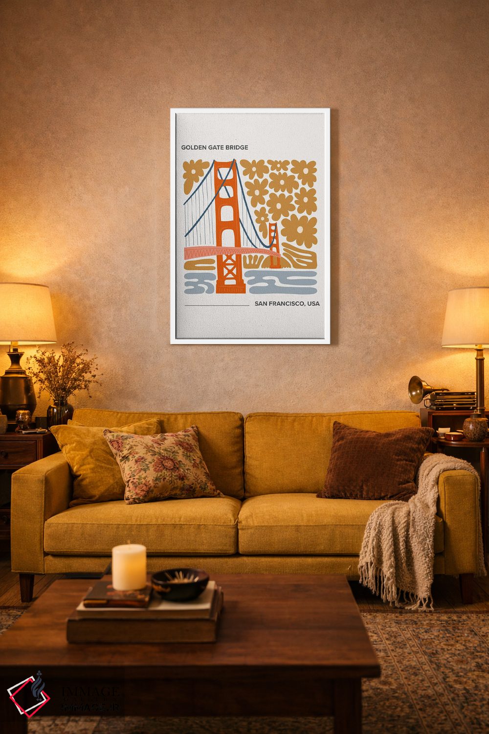 تابلو دکوراتیو پل گلدن گیت اثر مامبو آرت استودیو - D2W