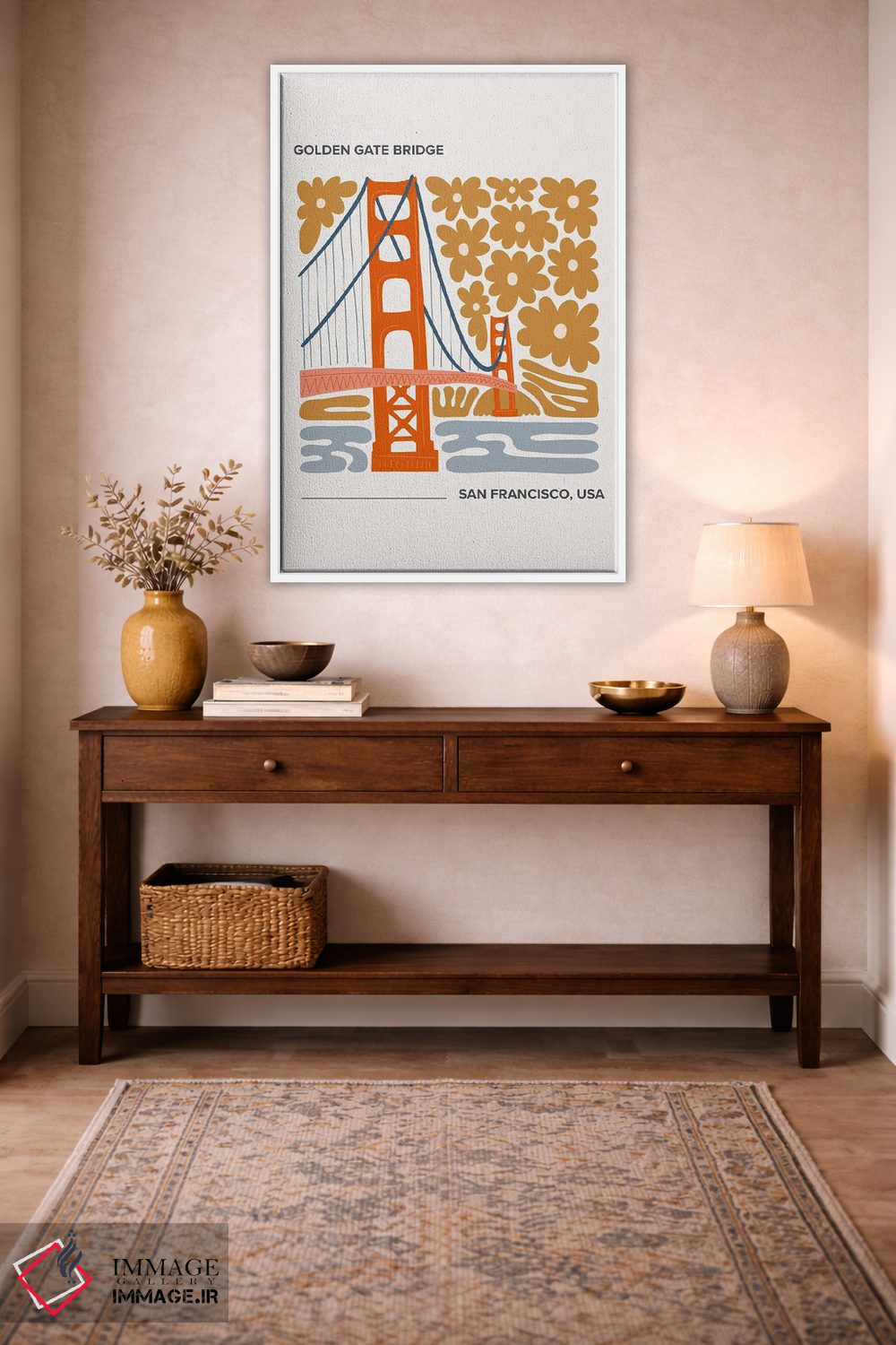 تابلو دکوراتیو پل گلدن گیت اثر مامبو آرت استودیو - D3W