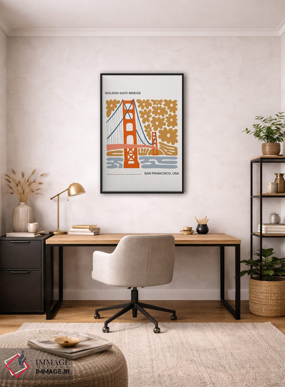 تابلو دکوراتیو پل گلدن گیت اثر مامبو آرت استودیو - D4B