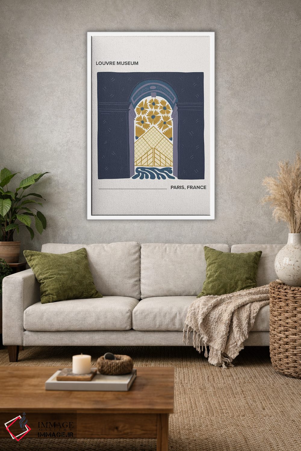 تابلو دکوراتیو موزه لوور اثر مامبو آرت استودیو - D1W