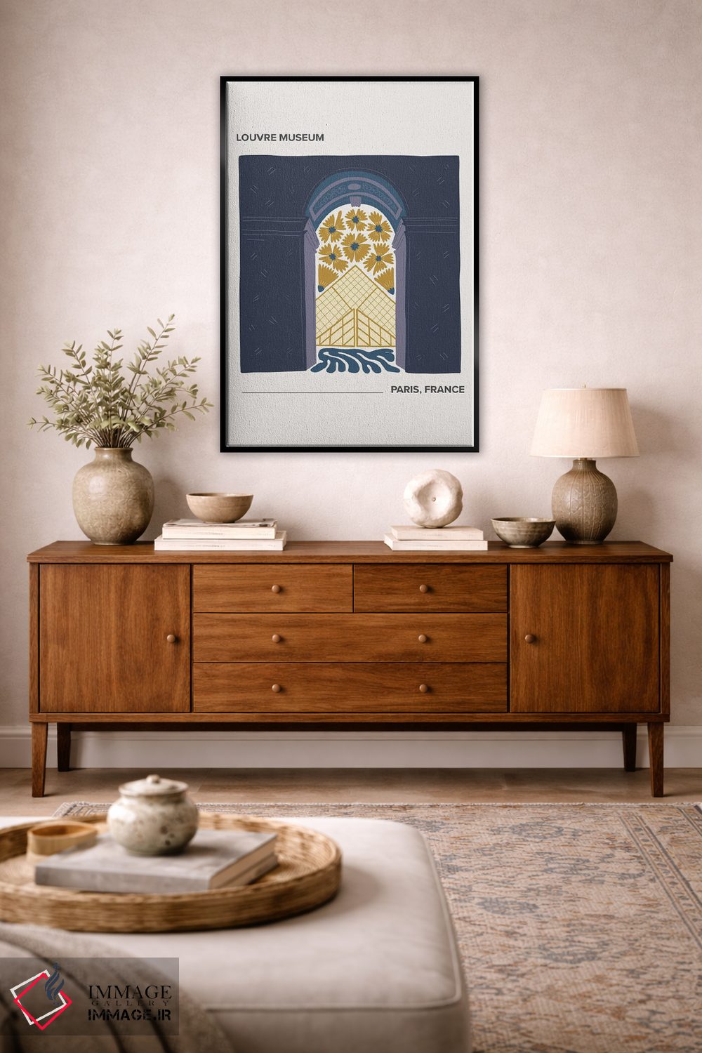 تابلو دکوراتیو موزه لوور اثر مامبو آرت استودیو - D4B