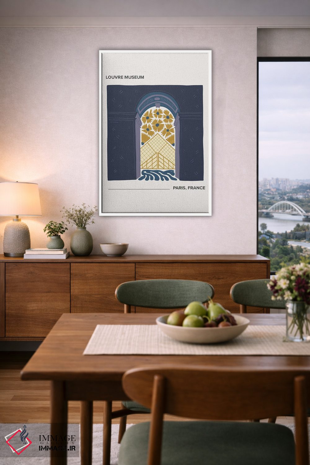 تابلو دکوراتیو موزه لوور اثر مامبو آرت استودیو - D6W