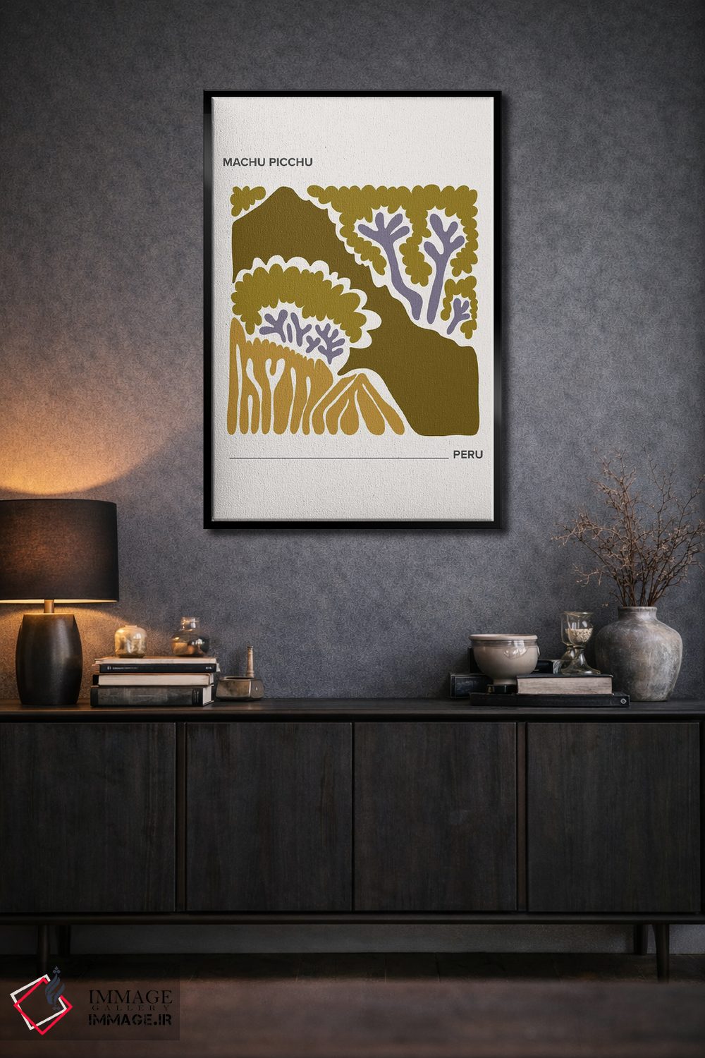 تابلو دکوراتیو پوستر سفر به ماچو پیچو با رنگ های گرم اثر مامبو آرت استودیو - D3B