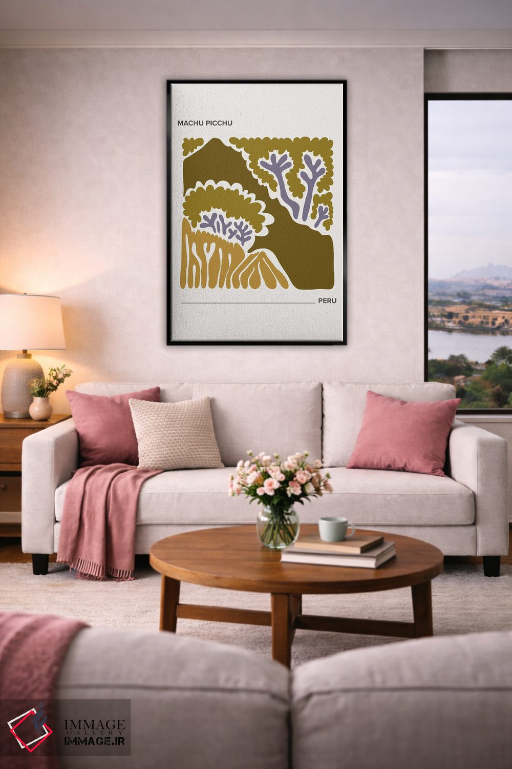 تابلو دکوراتیو پوستر سفر به ماچو پیچو با رنگ های گرم اثر مامبو آرت استودیو - D4B