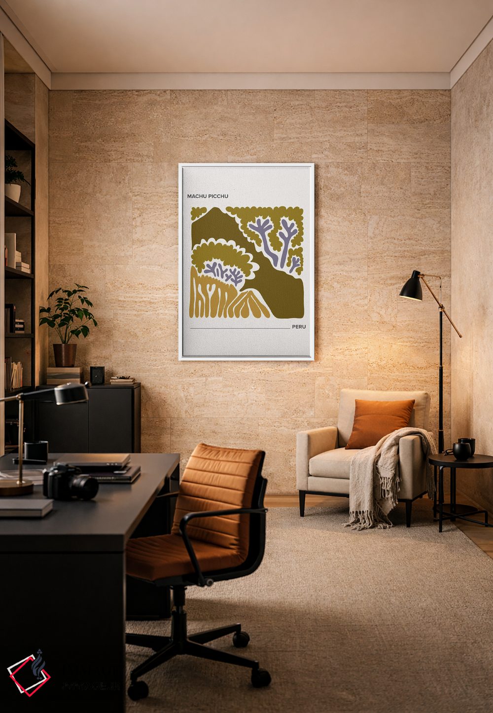 تابلو دکوراتیو پوستر سفر به ماچو پیچو با رنگ های گرم اثر مامبو آرت استودیو - D6W