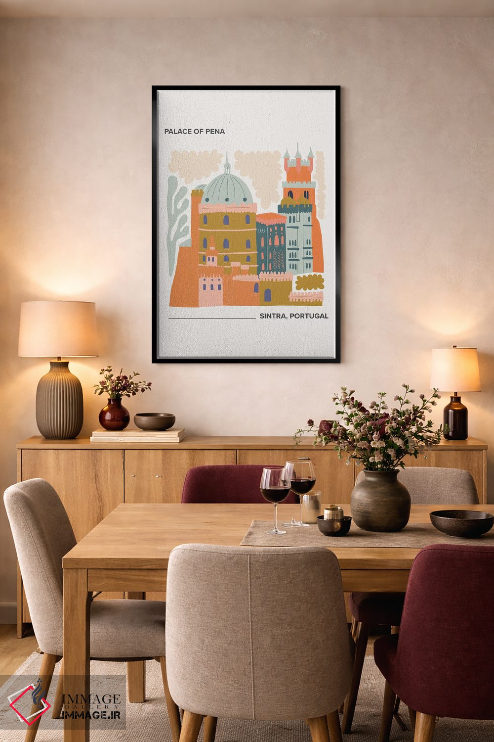 تابلو دکوراتیو کاخ پنا اثر مامبو آرت استودیو - D5B