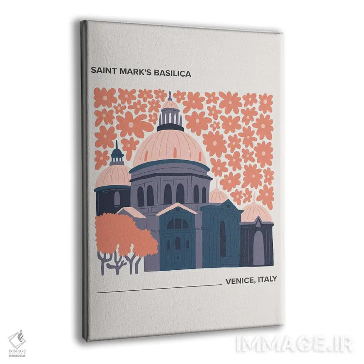 تابلو دکوراتیو کلیسای جامع سن مارکو اثر مامبو آرت استودیو - نمای پرسپکتیو محصول