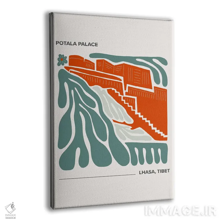 تابلو دکوراتیو کاخ پوتالا اثر مامبو آرت استودیو - نمای پرسپکتیو محصول