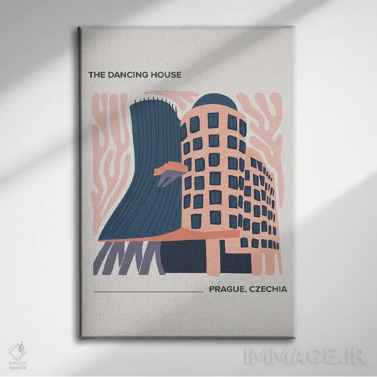 تابلو دکوراتیو خانه رقصان اثر مامبو آرت استودیو - نمای روبهرو روی دیوار