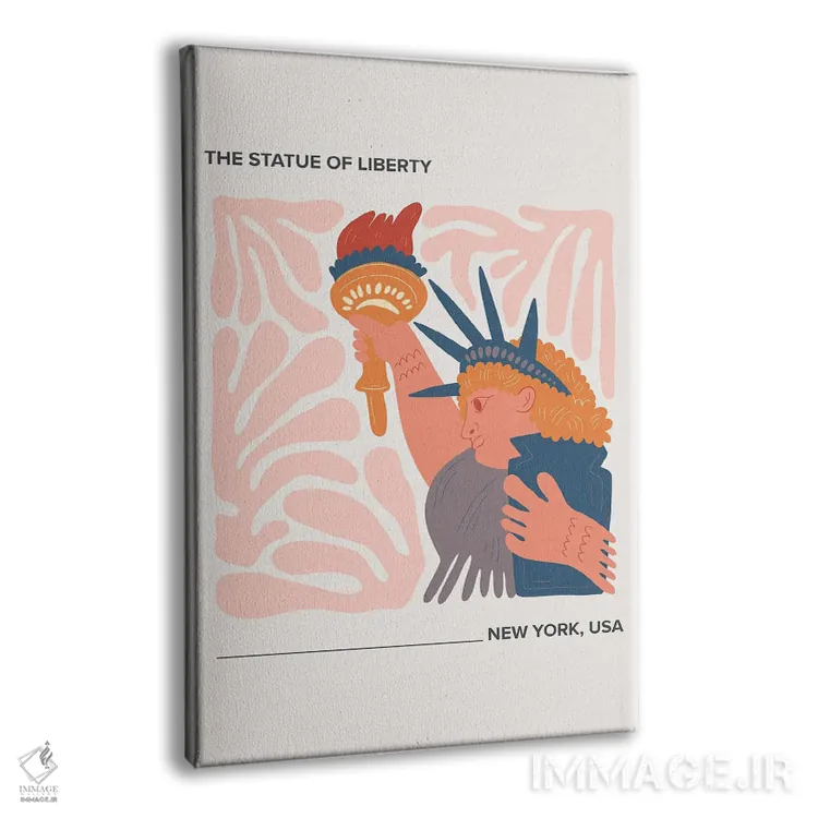 تابلو دکوراتیو تندیس آزادی اثر مامبو آرت استودیو - نمای پرسپکتیو محصول