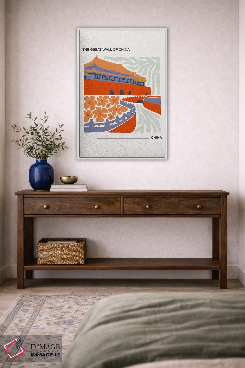 تابلو دکوراتیو دیوار بزرگ چین اثر مامبو آرت استودیو - D3W