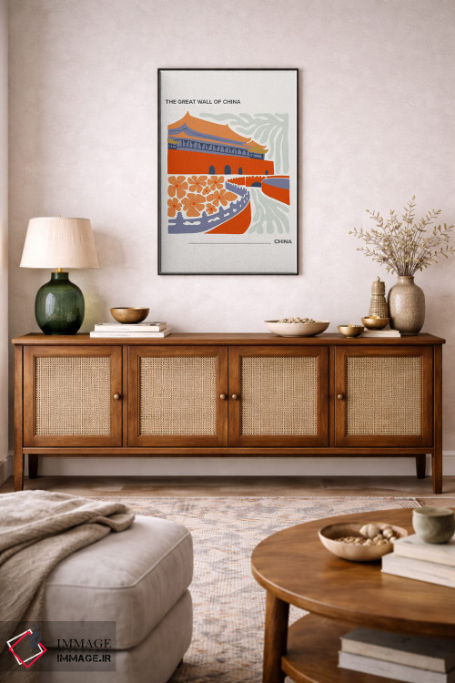 تابلو دکوراتیو دیوار بزرگ چین اثر مامبو آرت استودیو - D4B