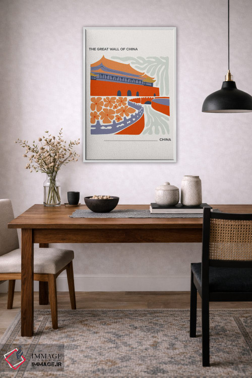 تابلو دکوراتیو دیوار بزرگ چین اثر مامبو آرت استودیو - D2W