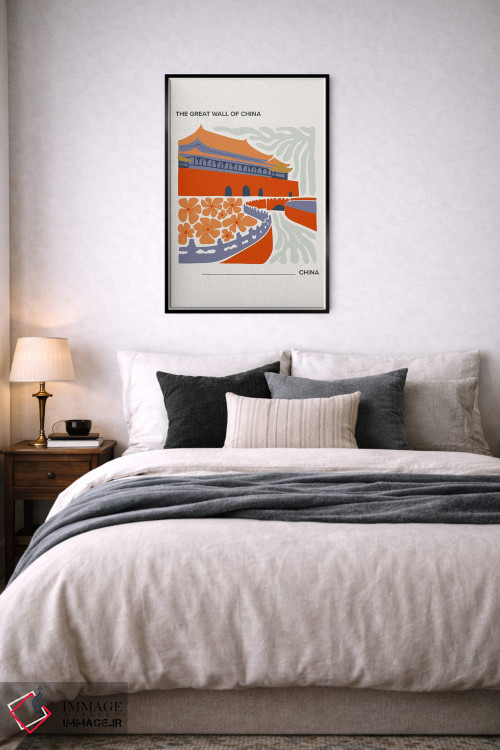 تابلو دکوراتیو دیوار بزرگ چین اثر مامبو آرت استودیو - D6B