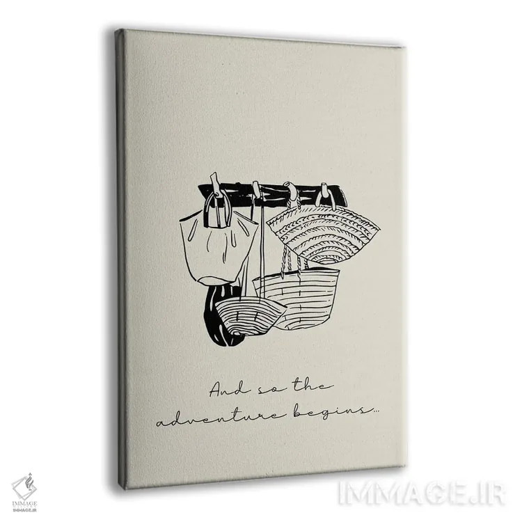 تابلو دکوراتیو و اینگونه ماجراجویی آغاز می شود اثر مامبو آرت استودیو - نمای پرسپکتیو محصول