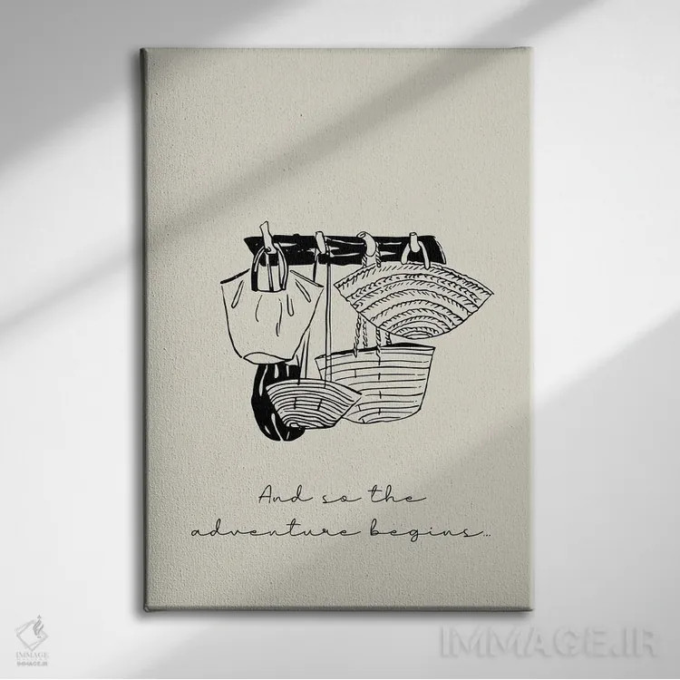 تابلو دکوراتیو و اینگونه ماجراجویی آغاز می شود اثر مامبو آرت استودیو - نمای روبهرو روی دیوار