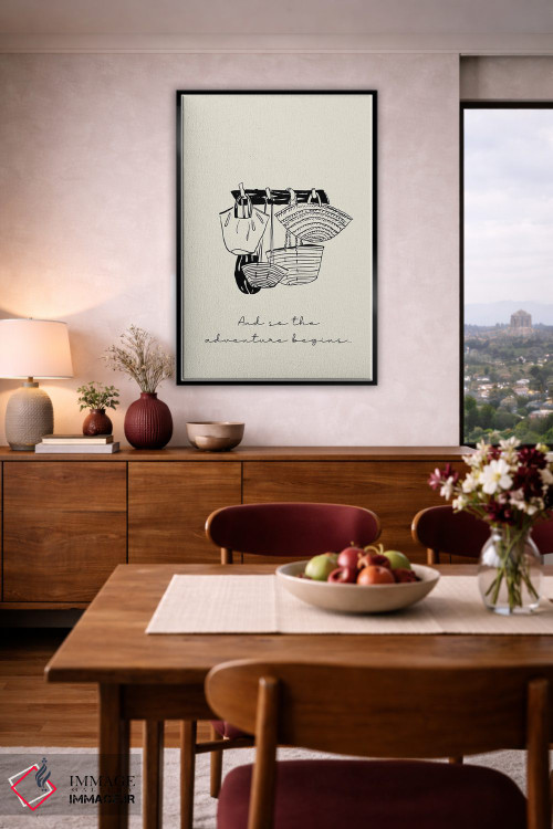 تابلو دکوراتیو و اینگونه ماجراجویی آغاز می شود اثر مامبو آرت استودیو - D3B