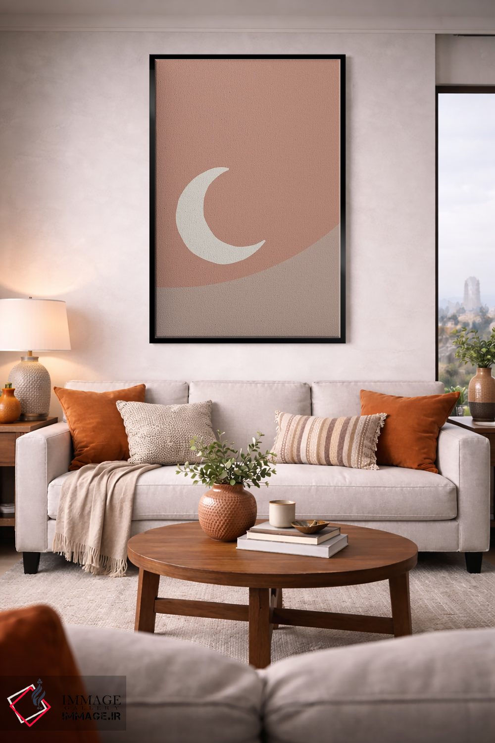 تابلو مینیمال ماه اثر مامبو آرت استودیو - D2B