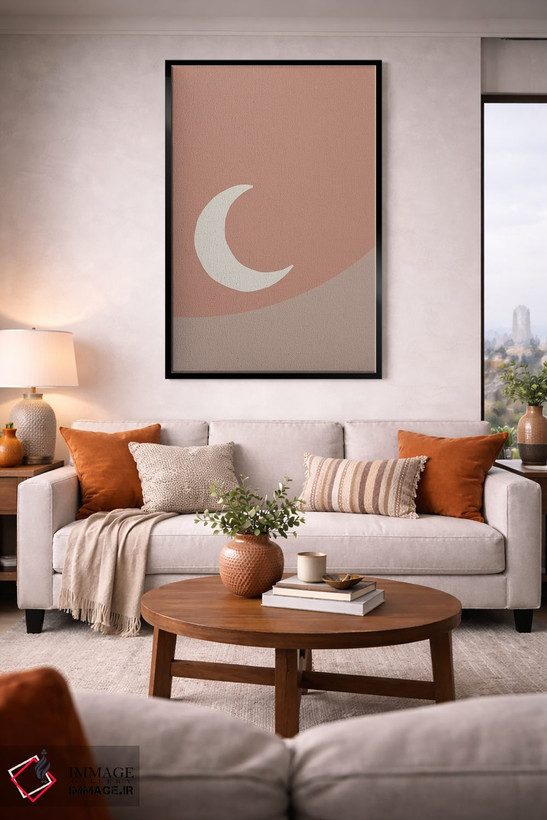 تابلو مینیمال ماه اثر مامبو آرت استودیو - D2B