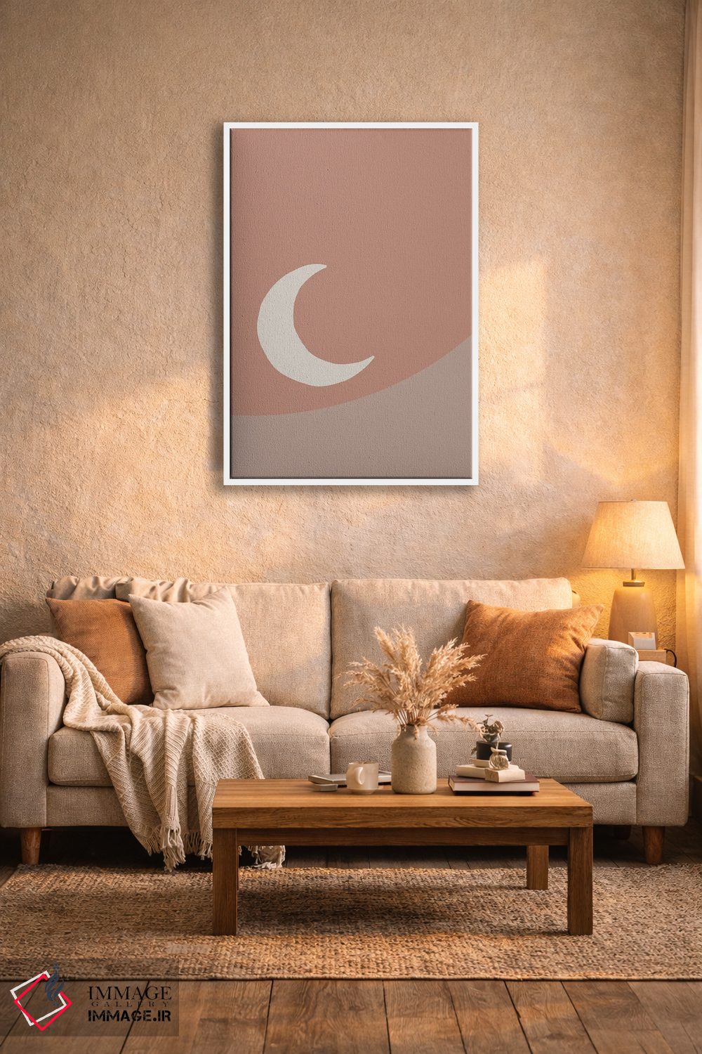 تابلو مینیمال ماه اثر مامبو آرت استودیو - D4W