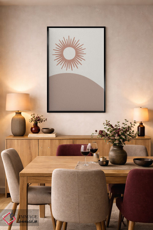 تابلو مدرن خورشید اثر مامبو آرت استودیو - D3B