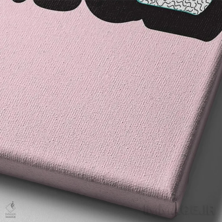 تابلو دکوراتیو مهربان باش اثر مامبو آرت استودیو - نمای نزدیک بافت بوم